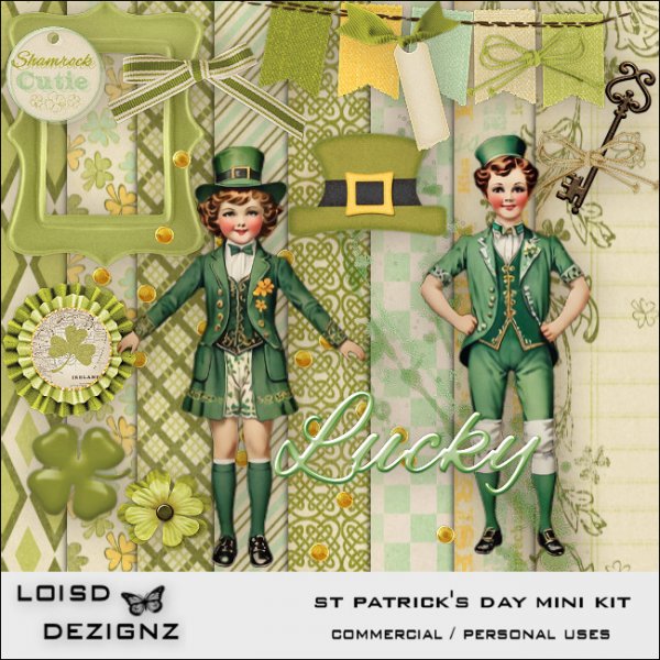 Mini Scrap Kit - Irish - CU / PU - Click Image to Close