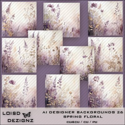 AI Designer Backgrounds 26 - Spring Floral - cu4cu/cu/pu