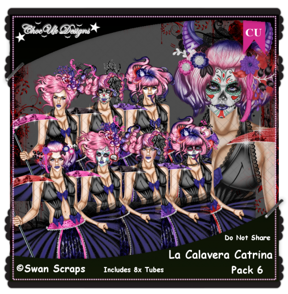 La Calavera Catrina CU/PU Pack 6 - Click Image to Close