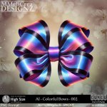 AI - CU4CU - Colorful Bows - 002 (CU4CU/PNG/PACK)