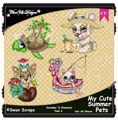 My Cute Summer Pets Elements CU/PU Pack 6