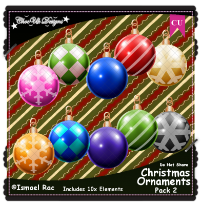 Christmas Ornaments Elements CU/PU Pack 2