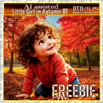 little girls in autumn