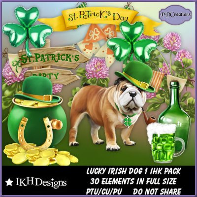 Lucky Irish Dog 1 IKH Pack