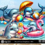 AI - Beach Fun Dolphins - CU001 (CU4PU/PNG)