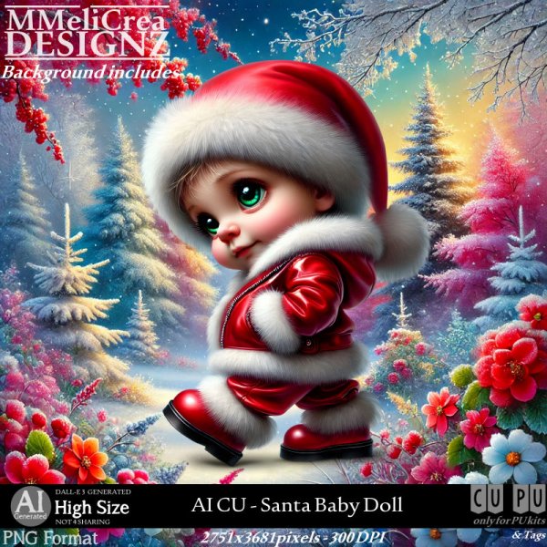 AI - CU Santa Baby Doll (CU4PU/PNG) - Click Image to Close