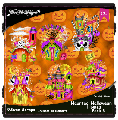 Haunted Halloween Homes Elements CU/PU Pack 3