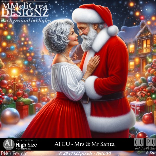 AI - CU Mrs & Mr Santa (CU4PU / PNG) - Click Image to Close