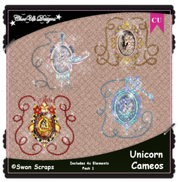 Unicorn Cameos Elements CU/PU Pack - Click Image to Close
