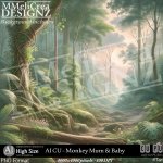AI - CU Monkey Mum & Baby (CU4PU/PNG)
