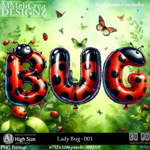 AI - Lady Bug - CU001 (CU4PU/PNG/PACK) - Click Image to Close