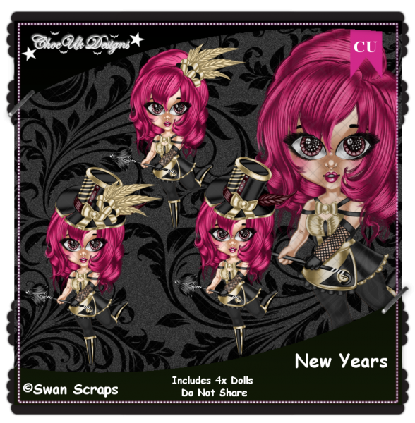 New Years Dolls CU/PU Pack - Click Image to Close