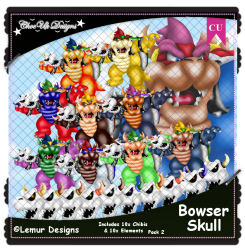 Bowser Skull CU/PU Pack 2