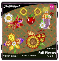 Fall Flowers Elements CU/PU Pack 1