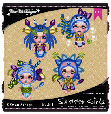 Summer Girls CU/PU Pack 4