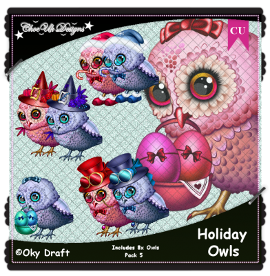 Holiday Owls CU/PU Pack 5