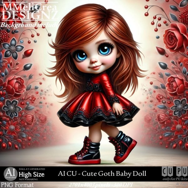 AI - CU Cute Goth Baby Doll (CU4PU/PNG) - Click Image to Close