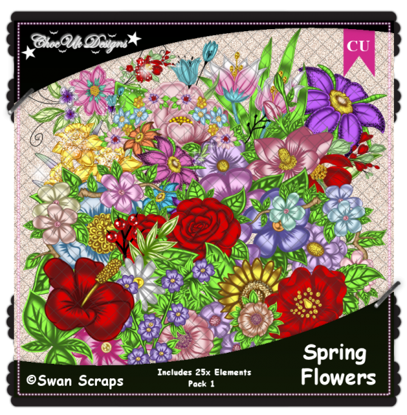Spring Flowers Elements CU/PU Pack 1 - Click Image to Close