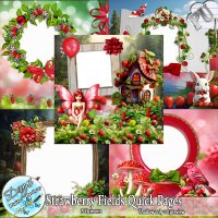 STRAWBERRY FIELDS QUICK PAGES - TAGGER SIZE by Disyas
