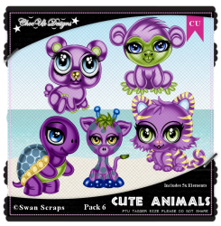 Cute Animals CU/PU Pack 6 Cute Animals CU/PU Pack 6