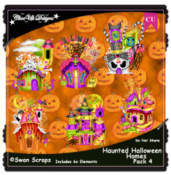 Haunted Halloween Homes Elements CU/PU Pack 4