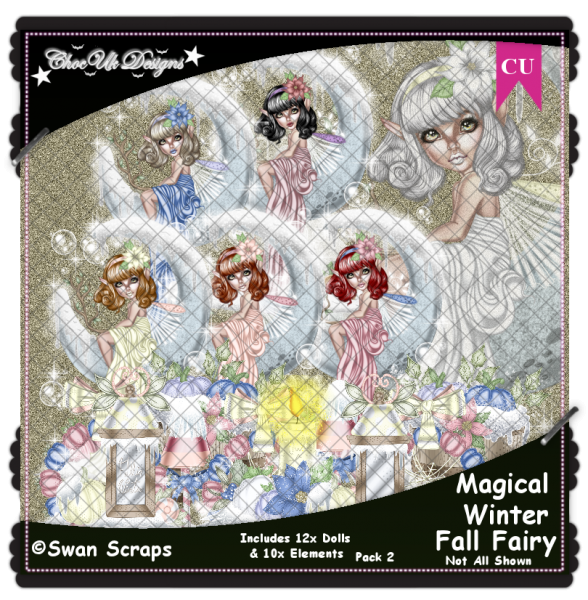 Magical Winter Fall Fairy CU/PU Pack 2 - Click Image to Close