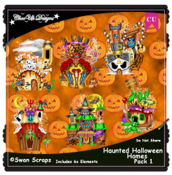 Haunted Halloween Homes Elements CU/PU Pack 1