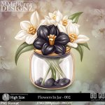 AI - Flowers In Jar - CU002 (CU4PU/PNG/PACK)