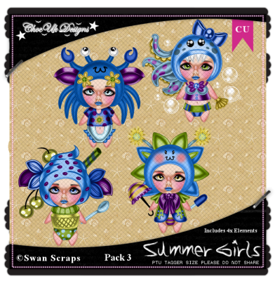 Summer Girls CU/PU Pack 3