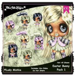 Easter Bunny Chibis CU/PU Pack 1