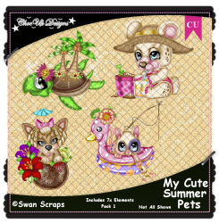 My Cute Summer Pets Elements CU/PU Pack 1 My Cute Summer Pets Elements CU/PU Pack 1