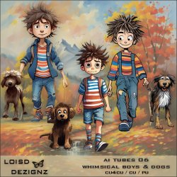 AI Tubes 06 - Whimsical Boys & Dogs - cu4cu/cu/pu