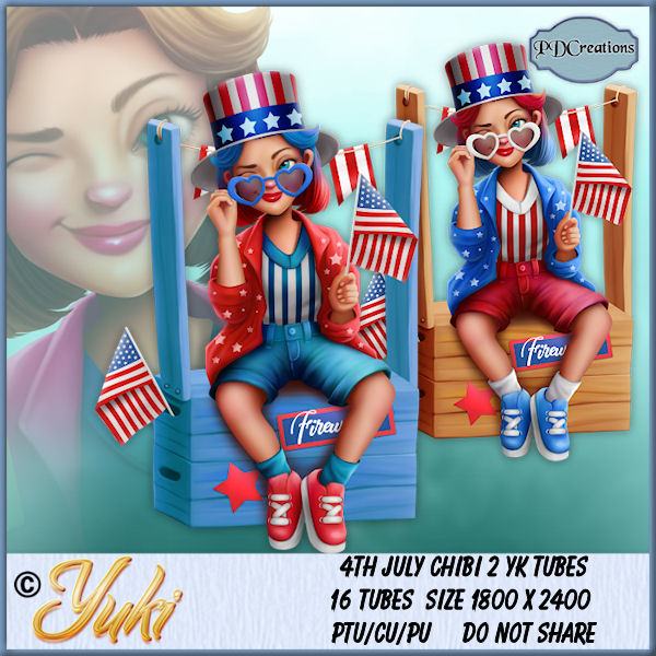 4th Of July Chibi 2 YK Tubes - Click Image to Close