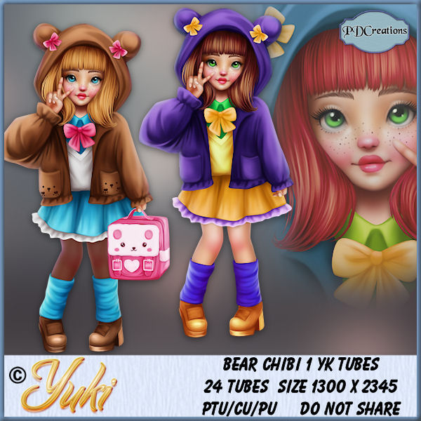 Bear Chibi 1 YK Tubes - Click Image to Close