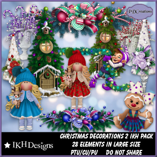 Christmas Decorations 2 IKH Pack - Click Image to Close