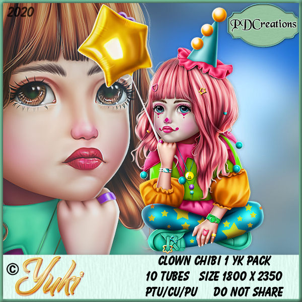 Clown Chibi 1 YK Tubes - Click Image to Close