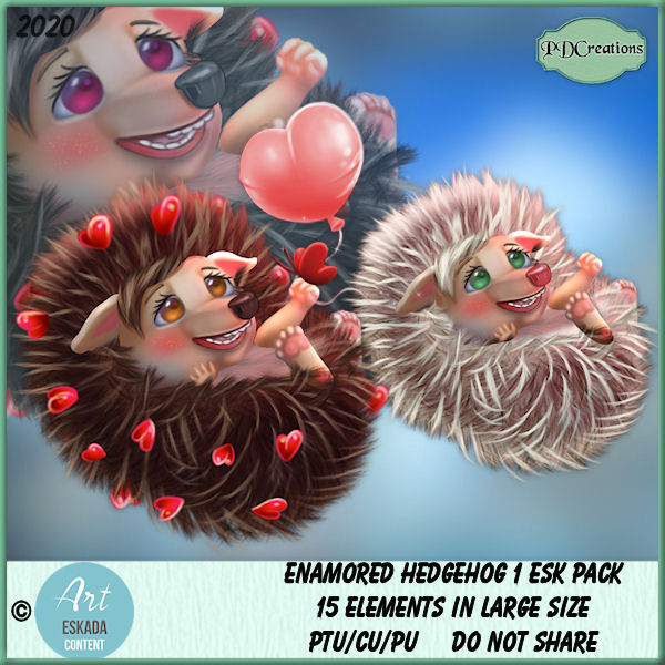 Enamored Hedgehog 1 ESK Pack - Click Image to Close