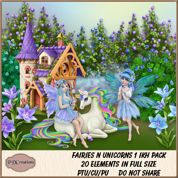 Fairies n Unicorns 1 IKH Pack - Click Image to Close