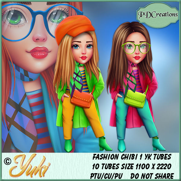 Fashion Chibi 1 YK Tubes - Click Image to Close