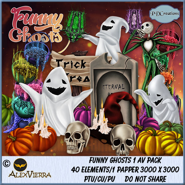 Funny Ghosts 1 AV Pack - Click Image to Close