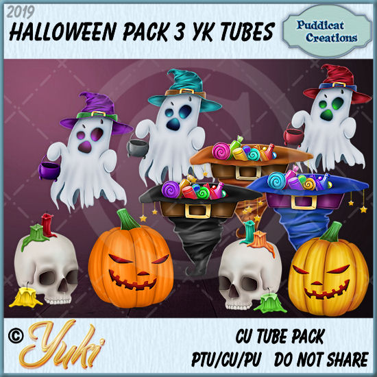 Halloween Pack 3 YK Tubes - Click Image to Close