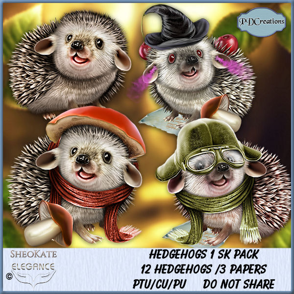 Hedgehogs 1 SK Pack - Click Image to Close