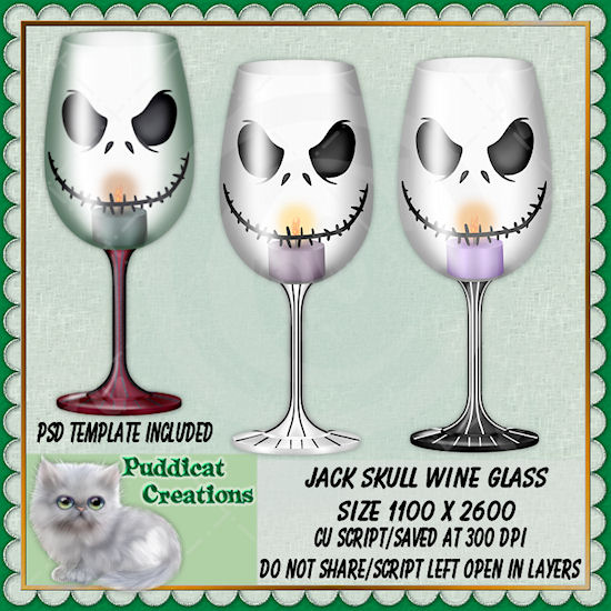 Jack Skull Wine Glass 1 Script - Click Image to Close