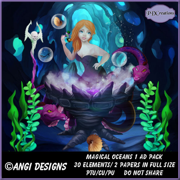 Magical Oceans 1 AD Pack - Click Image to Close