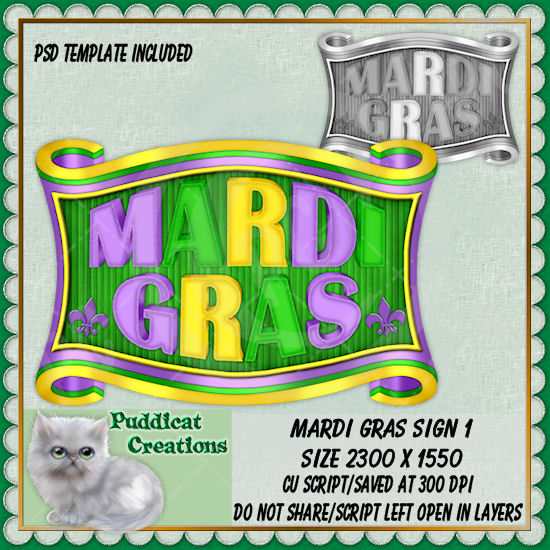 Mardi Gras Sign 1 Script - Click Image to Close