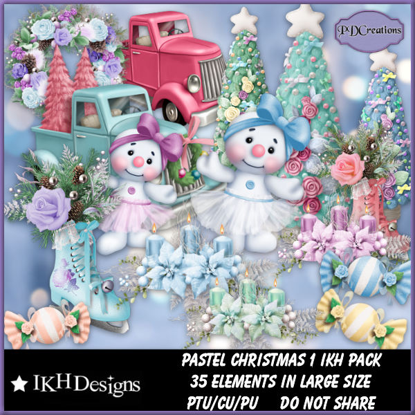 Pastel Christmas 1 IKH Pack - Click Image to Close