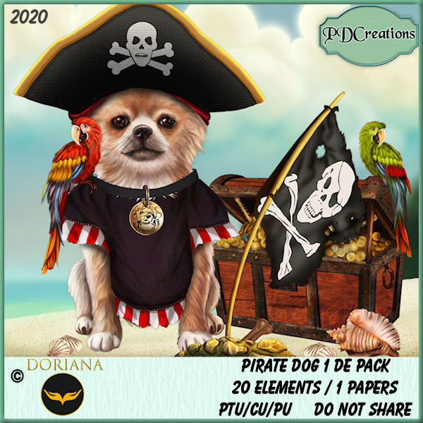 Pirate Dog 1 DE Pack - Click Image to Close