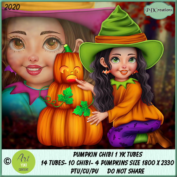 Pumpkin Chibi 1 YK Tubes - Click Image to Close