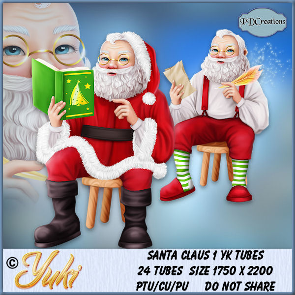 Santa Claus 1 YK Tubes - Click Image to Close