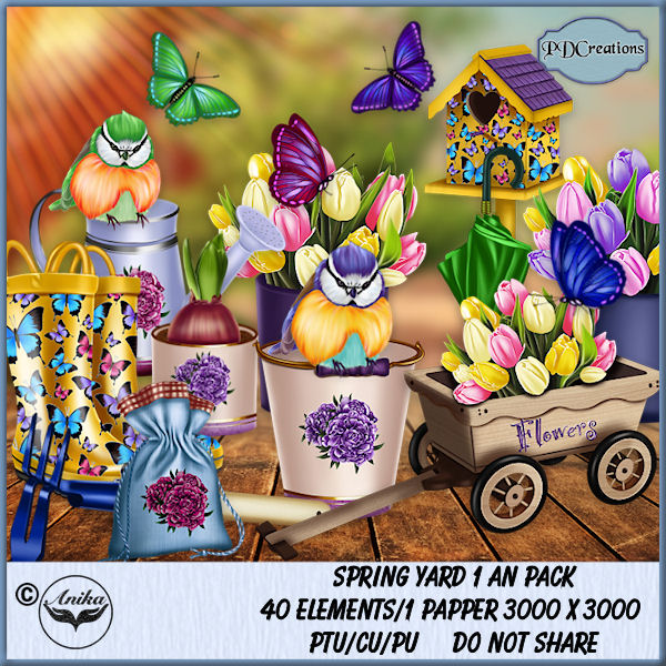 Spring Yard 1 AN Pack - Click Image to Close